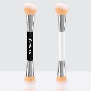 Double Ended Foundation Makeup Brush For Liquid, Cream, Blending, Buffing, Concealer