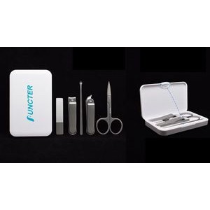 5 in 1 Stainless Steel Professional Pedicure Kit Nail Scissors Grooming Kit With White Box