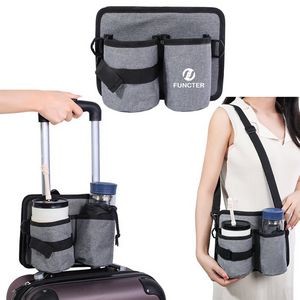 Travel Bottle Holder Bag For Luggage Cup Carrier With Shoulder Strap