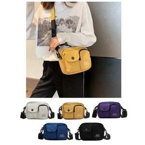 16 oz Canvas Mini Crossbody Bag Single Shoulder Bag Daily Cell Phone Purse Bag Stadium Approved Bag