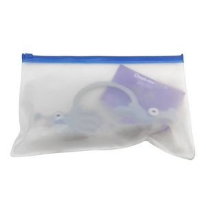 9.9 x 6.7 Inch Matte Frosted Storage Bag Waterproof Zip-Lock Seal Storage Bag Makeup Packing Pouch