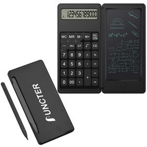 Basic Calculator Notepad with 6 Inch LCD Writing Tablet