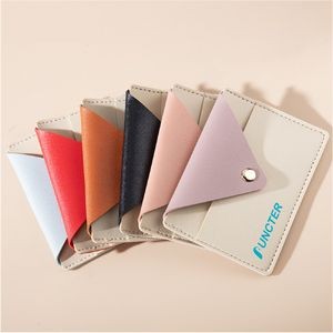 PVC Credit Card Holder ID Card Pocket Wallet Envelope with Button