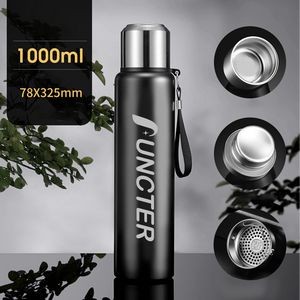 1000ml Insulated vacuum Thermo Bottle with cup Stainless steel coffee bottles for hot and cold drink