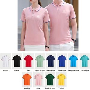 Women's 6.35 oz. Regular-fit Short-Sleeve Combed Cotton Ice Ions Lapel Polo Shirt