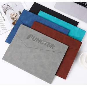 PU Leather A4 File Envelope Document Bag
