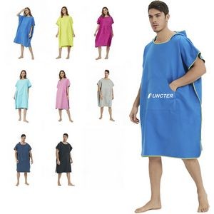 Hooded Beach Towels Surf Poncho with Front Pocket