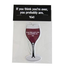Wine Glass Shaped Air Freshener w/Paper Card