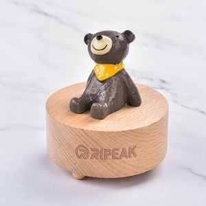 Cute Bear Music Box Without Rotating Base