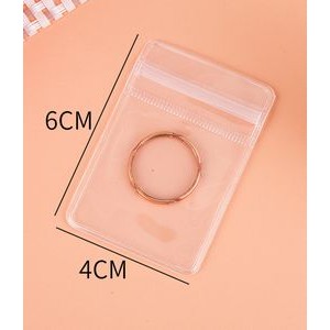 1.57 x 2.36 Inch Clear PVC Transparent Zip Lock Jewelry Bag