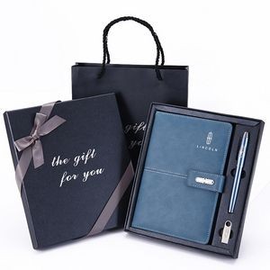 Business Notebook Set A5 Notepad Imitation Leather Gift Set