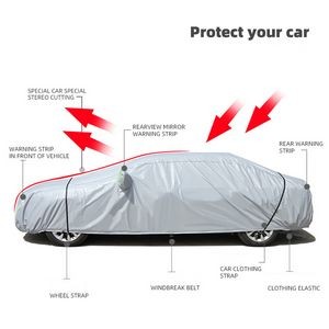 PEVA Size #2M Silver Weatherproof Car Cover