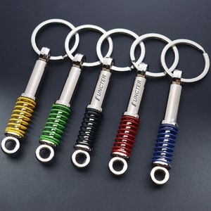Suspension Spring Shock Absorber Keychain Toy Automotive Part Car Key Tag