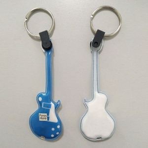 Guitar Shaped PVC Flashlight Keychain