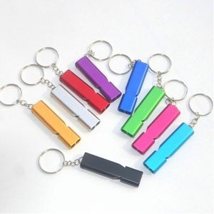 Emergency Survival Double Tube Whistle Keychain