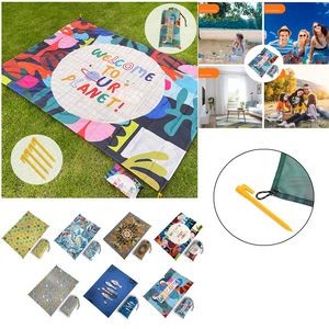 55 x 78.7 inch Personalized Oversized Quick Dry Sand-Free Beach Blanket Picnic Mat