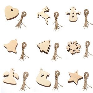 Wooden Christmas Ornaments Hanging Christmas Tree Decorations Home Decor