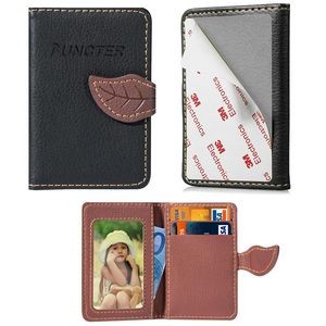 Stick-on Phone Wallet, Slim Expandable Credit Card Pocket