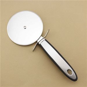 #2 Stainless Steel Pizza Cutter W/ Handle Plastic Edge