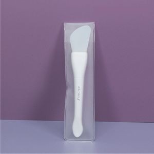 Plastic Handle Silicone Face Mask Knife-Shaped Brush with PVC Packing Soft Makeup Skin Care Tool