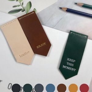 PU Leather Bookmark Classic Stitched Bookmark Page Markers Reading Gifts