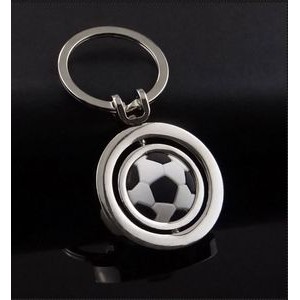 Soccer Ball Design Spinning Metal Key Chains