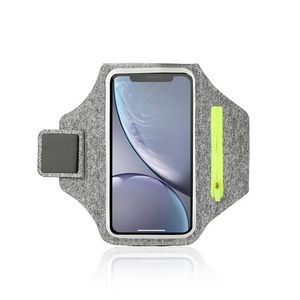 New Style White Hemp Grey Touch Screen Outdoor Sports Cellphone Armband For 6.5 Smart Phone