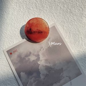 The Mars Shaped Acrylic Album Memo Clip Bag Binder Sealing Clip Food Bag Clamp-Two Sides Imprint