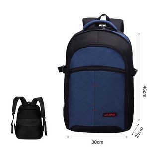 Three Inner Layers Size L Regular Style Backpack Simple Middle School Backpack USB Backpack