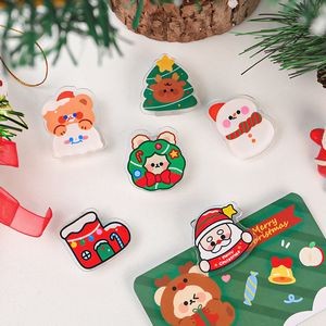 Christmas Acrylic Album Memo Clip Bag Binder Sealing Clip Food Bag Clamp-Two Sides Imprint