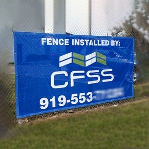 3 x 6.5 FT Polyester Mesh Banner Mesh Fabric Sign for Sports Event Music Festival
