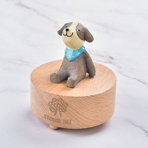 Cute Puppy Music Box Without Rotating Base