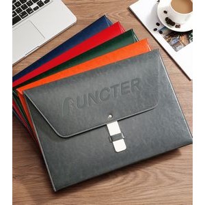 PU Leather A4 Document Holder File Bag