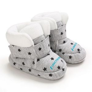 Cotton Baby Booties With Gripper Soles (0-6m)