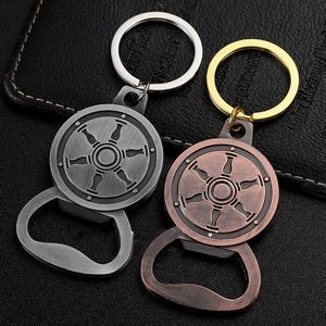 Portable Metal Bottle Opener Key Tag Key Chain for Outdoors