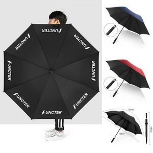 30 Inch Windproof Golf Umbrella UV Protection Automatic Open Double Canopy Vented Sun Rain Umbrella