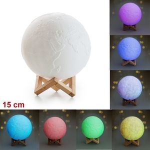 3D Globe Slapping Night Light Seven Color 5.91 Inch