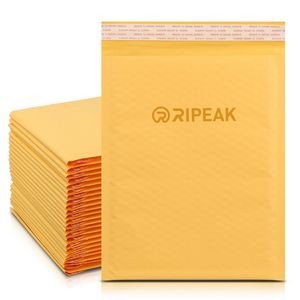 7.9 x 11.8 Inch Kraft Bubble Mailer Self Seal Padded Envelopes for Shipping/ Packaging/ Mailing