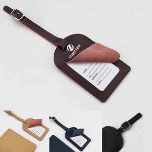 Soft Leather Luggage Tag for Travel Business Trip
