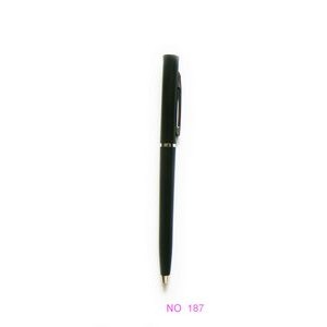 Matte Finish Retractable Ballpoint Pen w/Metal Clip