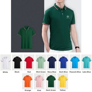 Men's 6.35 oz. Regular-fit Short-Sleeve Combed Cotton Ice Ions Lapel Polo Shirt