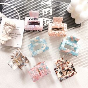 2" Rectangle Hair Clips Colorful Hair Claw Classic Clamp for Women Girls