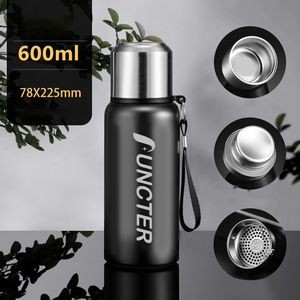 600ml Insulated vacuum Thermo Bottle with cup Stainless steel coffee bottles for hot and cold drink