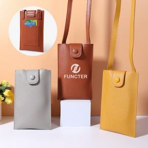 PU Leather Cell Phone Purse Bag Small Crossbody Bag Mini Messenger Bag Single Shoulder Handbag