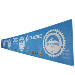 96"W x 48"H Polyester Mesh Banner Mesh Fabric Sign for Trade Show