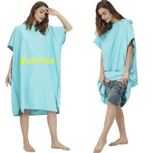 Quick Dry Surf Poncho Changing Robe with Hood