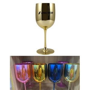 16 Oz. Electroplated Plastic Wine Glasses