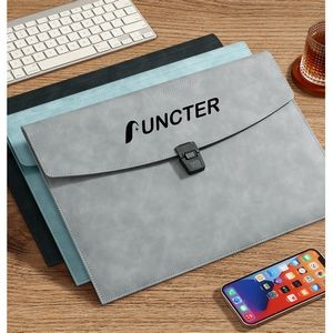 PU Leather A4 Business Document Bag File Envelope