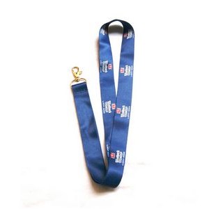 Wide Flat Polyester Lanyard w/Lobster Claw Clip