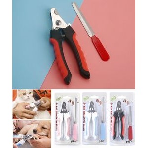 Stainless Steel Pet Nail Scissor W/ Nail File